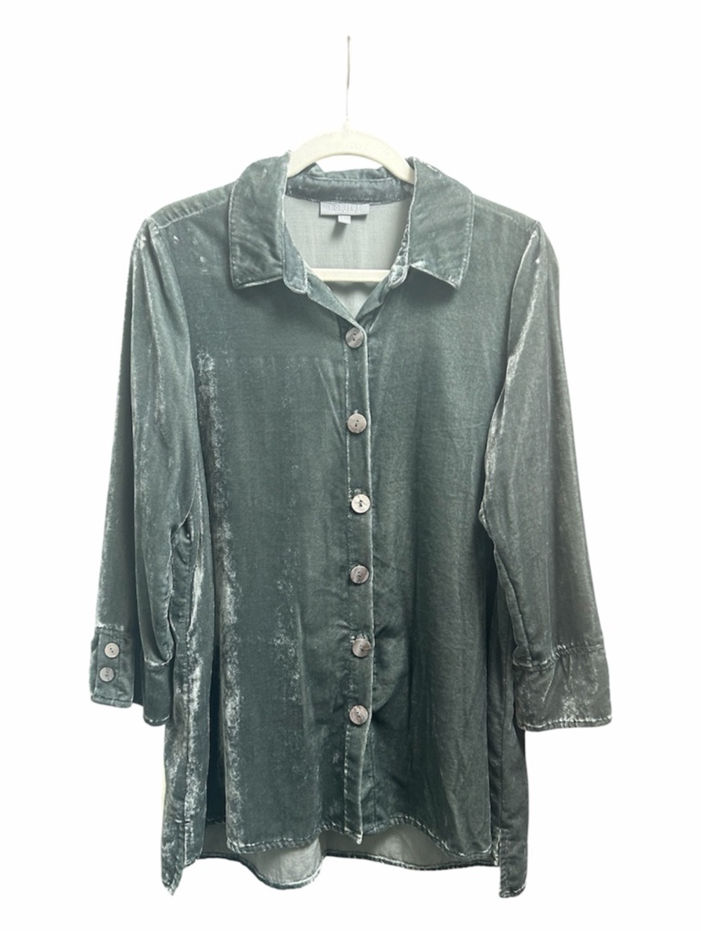 Habitat Velvet Button-Up Long Sleeve
